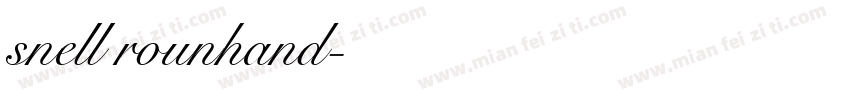 snell rounhand字体转换